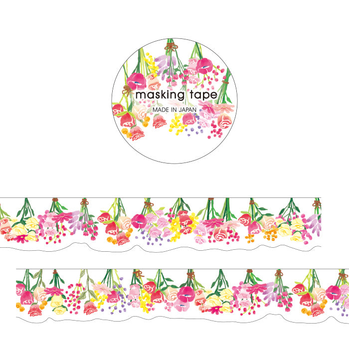 Flowers Bunting - Die Cut Washi Tape (wide 18mm)