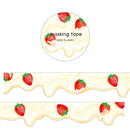 Strawberries and Cream - Die Cut Washi Tape (wide 18mm)