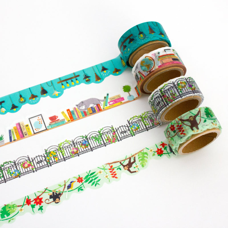 Jungle Life - Die Cut Washi Tape  (wide 18mm)