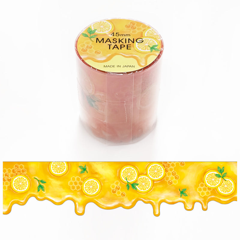 Honey & Lemon - Die Cut Washi Tape  (wide 45mm)