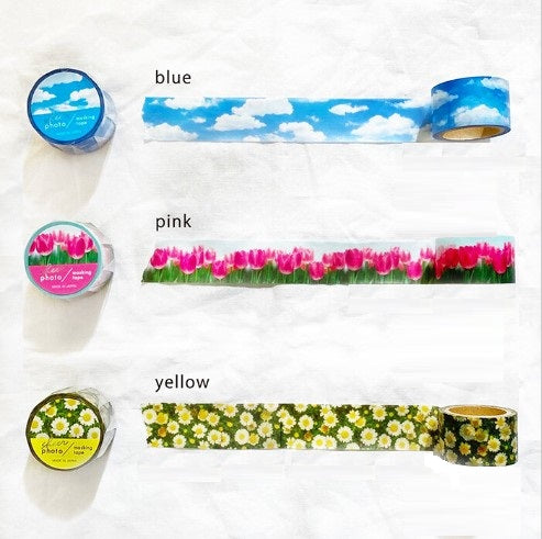 Daisies - Sheer Photo Washi Tape (wide 25mm)