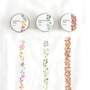 Hana - Die Cut Washi Tape  (wide 18mm)