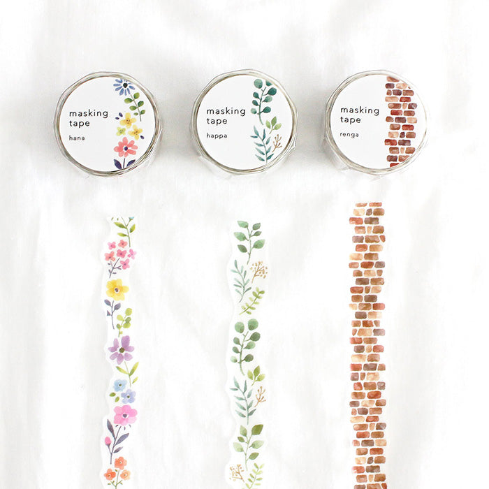 Hana - Die Cut Washi Tape  (wide 18mm)