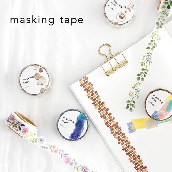 Hana - Die Cut Washi Tape  (wide 18mm)