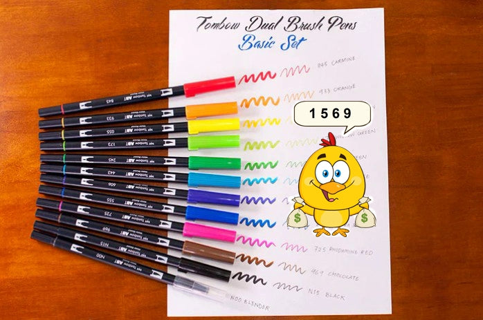 ABT Dual Brush Pen - 12 Basic Colour Set