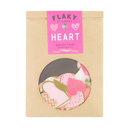 Hearts - Flaky Series Stickers