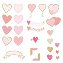 Hearts - Flaky Series Stickers