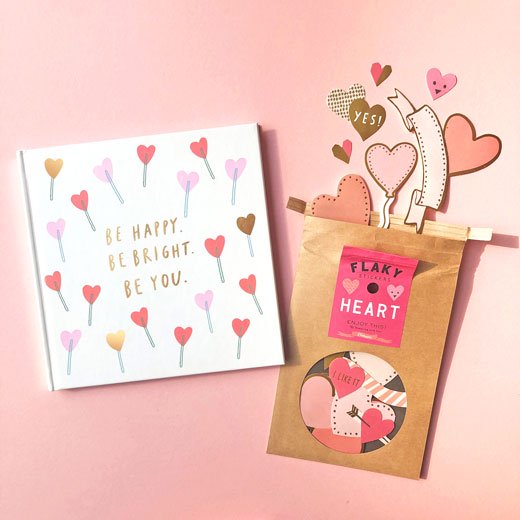 Hearts - Flaky Series Stickers