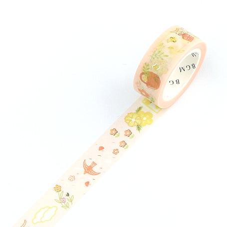 Peach Floral - BGM Foil Washi Tape Australia