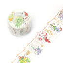 Dry Flowers Bunting - Foil Washi Tape (wide 30mm)