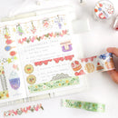 Dry Flowers Bunting - Foil Washi Tape (wide 30mm)