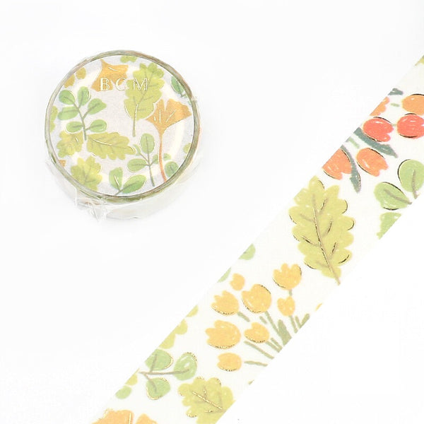 Leafy Garden - Foil Washi Tape (wide 20mm)