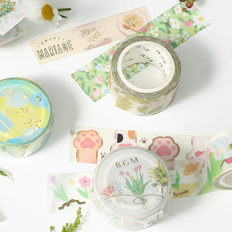 Leafy Garden - Foil Washi Tape (wide 20mm)