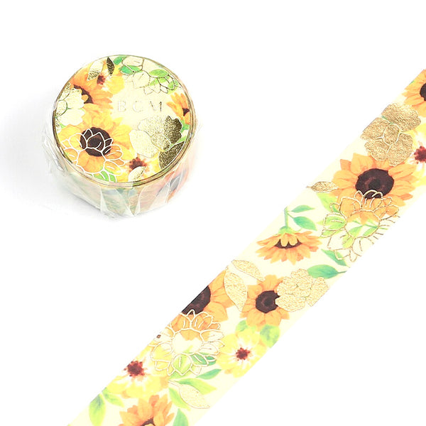 Sunflowers - Foil Washi Tape (wide 20mm)
