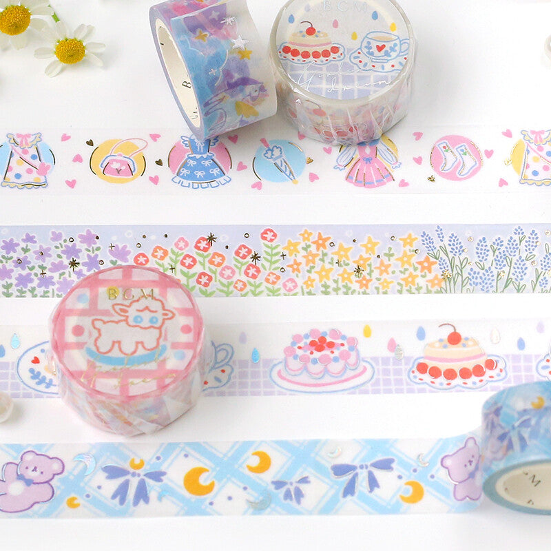 Flower Garden - Foil Washi Tape (wide 20mm)
