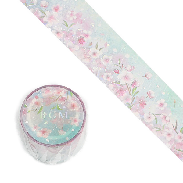 Sakura Rain - Foil Washi Tape (wide 30mm)