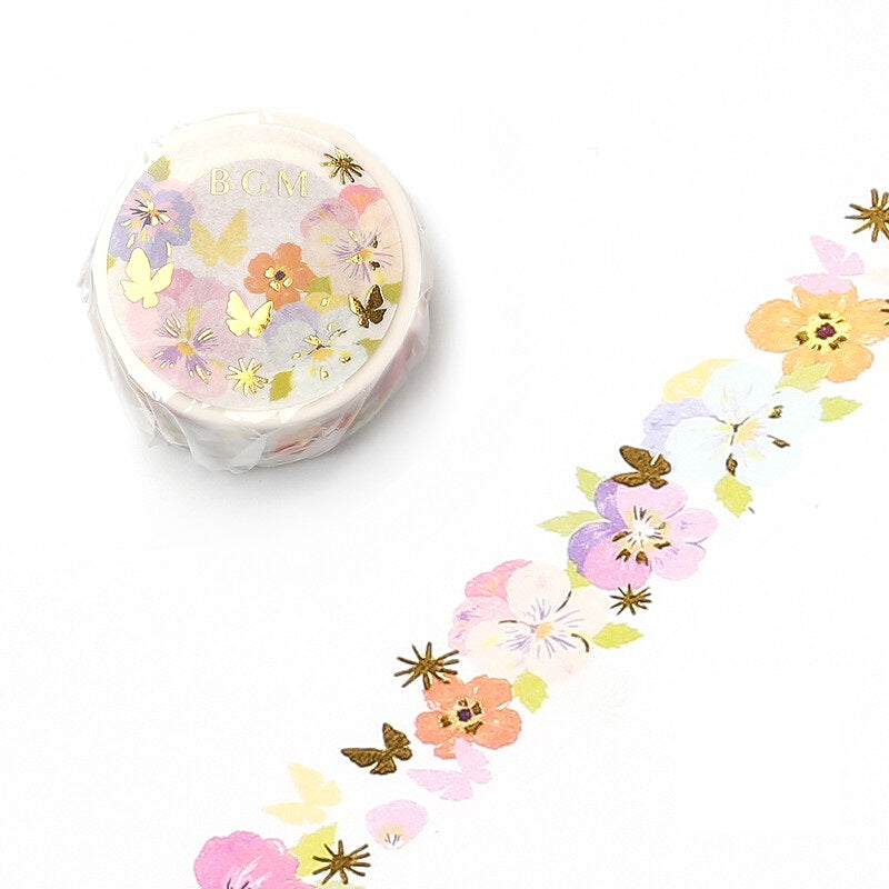 Butterfly Blossoms - Foil Washi Tape (wide 20mm)