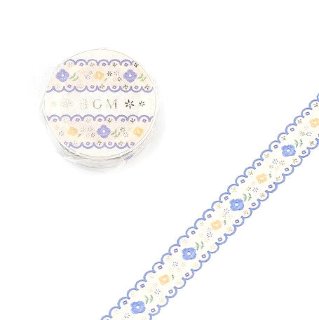 Embroidery Blue - Foil Washi Tape