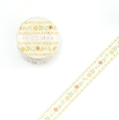 Embroidery Yellow - Foil Washi Tape