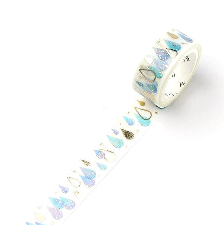 Raindrops - Foil Washi Tape