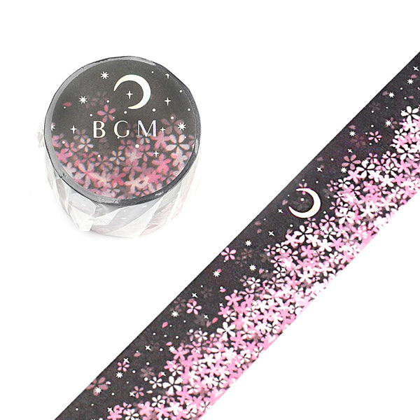 Moonlight Sakura - Foil Washi Tape (wide 30mm)