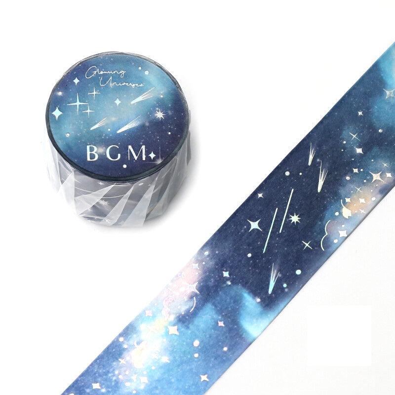 Meteors and Stars - Foil Washi Tape (wide 30mm)