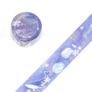 Winter Whales and Dolphins - Foil Washi Tape (wide 20mm)