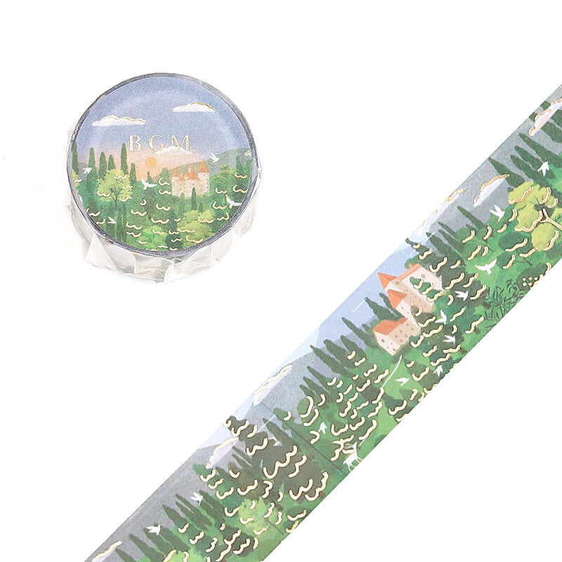 Forest Landscape - Foil Washi Tape (wide 20mm)