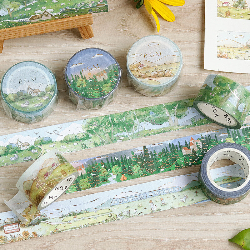 Forest Landscape - Foil Washi Tape (wide 20mm)