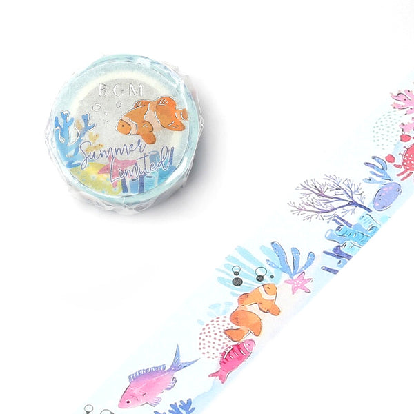 Sea Life - Foil Washi Tape (Wide 20mm)