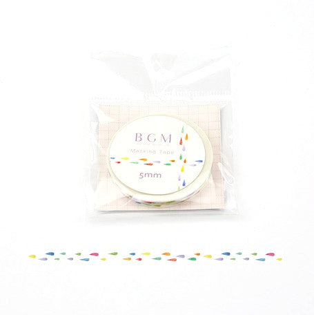 Rainbow Shooting Stars -  (Thin 5mm) Washi Tape