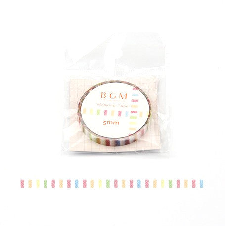 Crayon Stripes - (Thin 5mm) Washi Tape