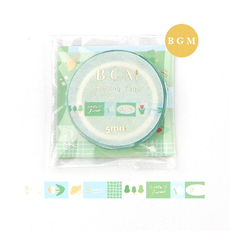 Natural Green - Foil (Thin 5mm) Washi Tape