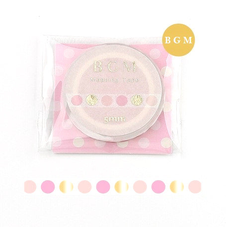 Pink Spots - Foil (Thin 5mm) Washi Tape