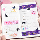 Black Cats Golden Paws - Foil Washi Tape (wide 20mm)
