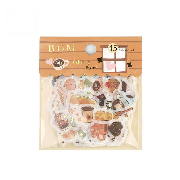 Sunny Cafe - Flake Sticker (Gold Foil Stamping)