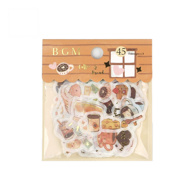 Sunny Cafe - Flake Sticker (Gold Foil Stamping)