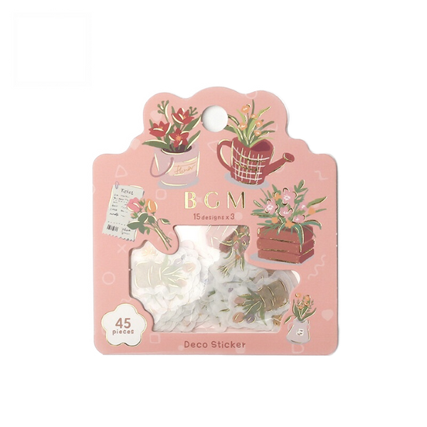 Florist - Flake Sticker (Gold Foil Stamping)