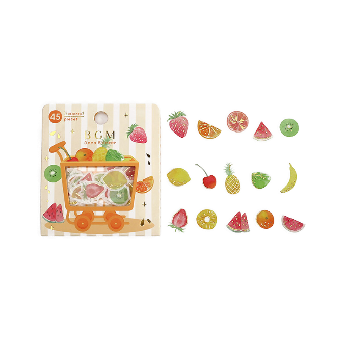 Fruity Delights - Flake Sticker (Gold Foil Stamping)