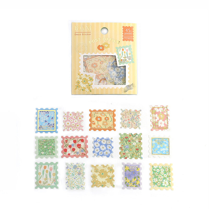 Garden - Flake Stickers (Gold Foil Stamping)