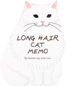 Long Hair Cat Die-cut Memo Pad