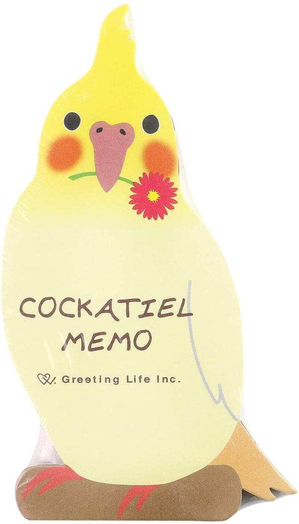 Yellow Cockatiel Die-cut Memo Pad