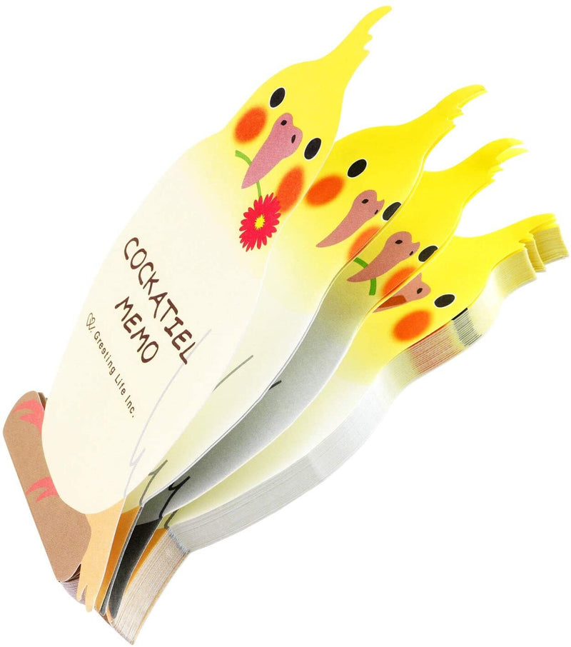 Yellow Cockatiel Die-cut Memo Pad