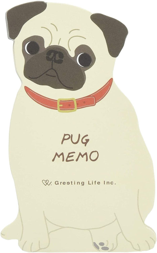 Pug Die-cut Memo Pad