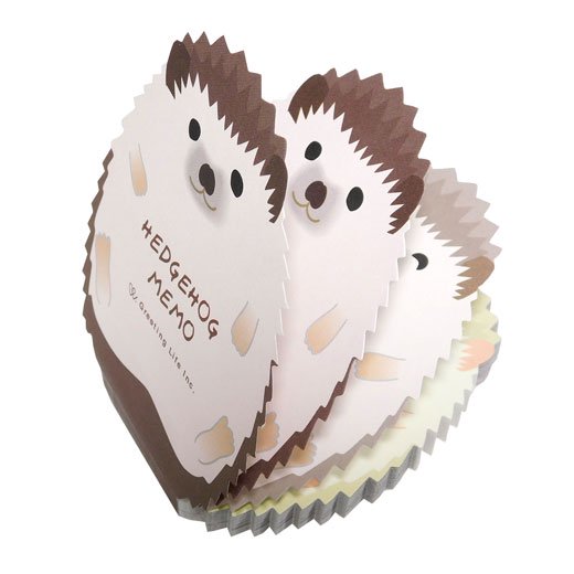 Hedgehog Die-cut Memo Pad
