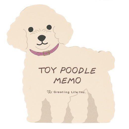 Toy Poodle Die-cut Memo Pad