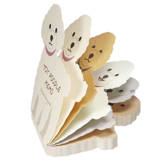 Toy Poodle Die-cut Memo Pad