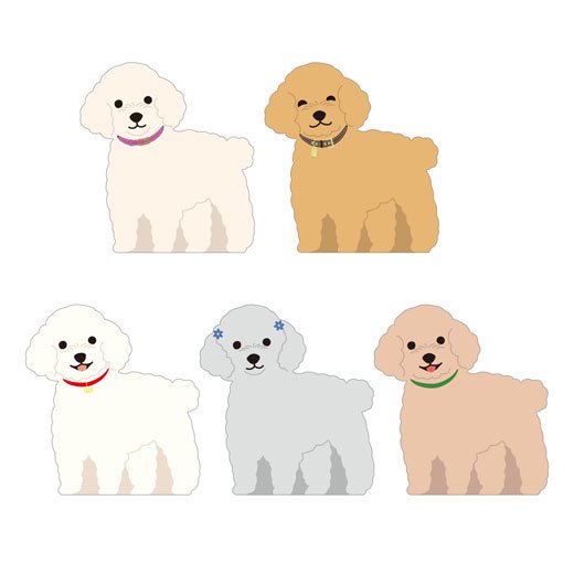 Toy Poodle Die-cut Memo Pad