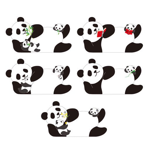 Panda & Cubs Die-cut Memo Pad