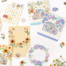 Flower Vase - Flake Sticker (Gold Foil Stamping)